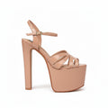 Diva 6.5 inches Block nude high heels - Elegant pageant high heels