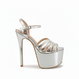 Mubashira Gold 6.5 inches high heels