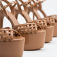 Sharlotte 6.5 Inch Brown Pageant Heels - Comfortable Platform Stilettos for Women | TrendyCreation