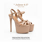 TC Pageant heels nude color 6.5 inches pageant high heels - Juliene by TC high heels