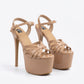 TC Charisma Warm nude color 6.5 inches platform pageant high heels