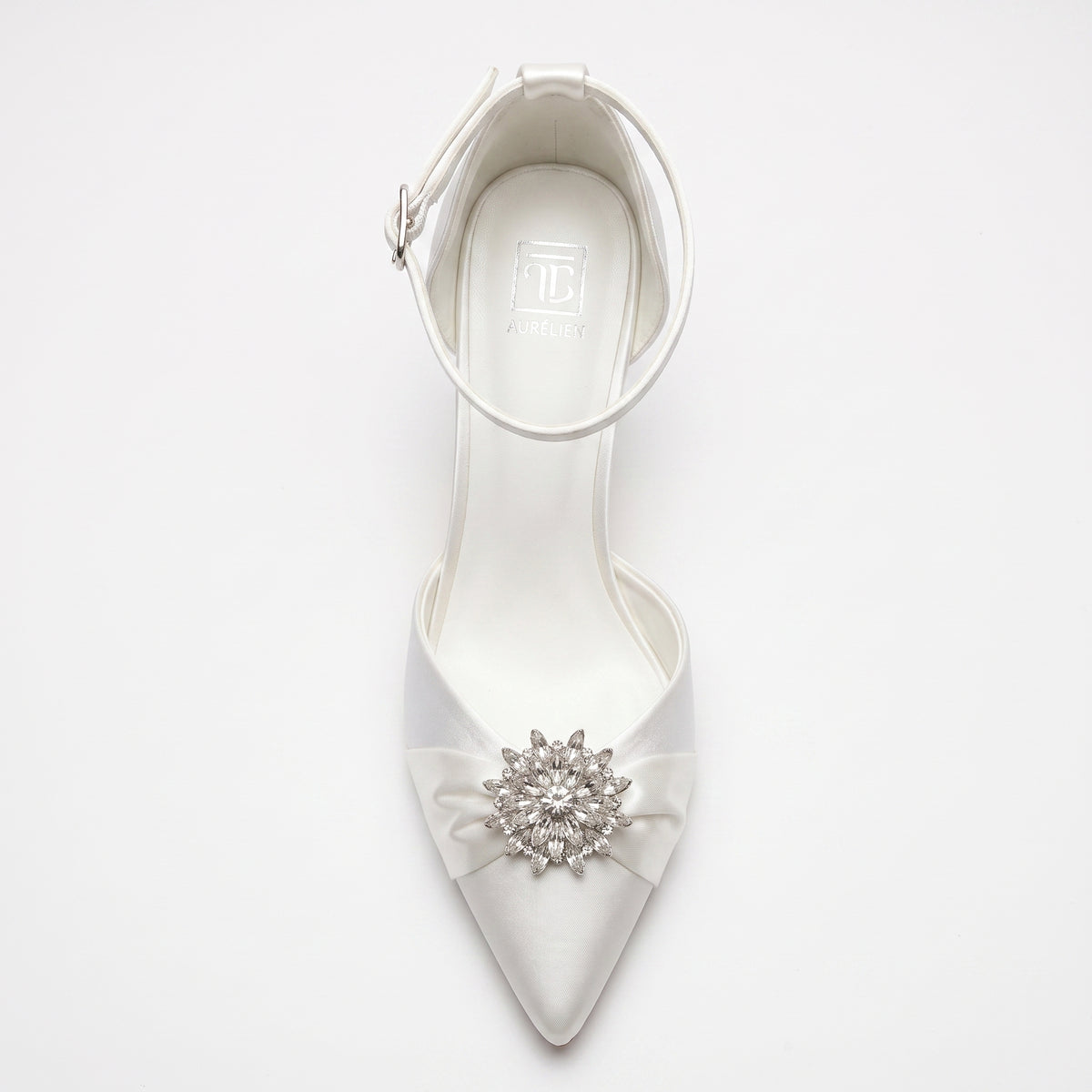 Amore White Bridal High Heels – Crystal Pumps