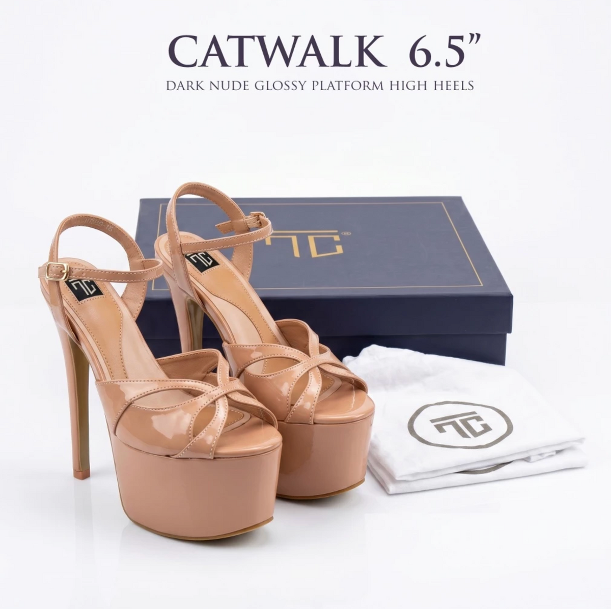 Catwalk Comfy Nude Pageant Heels – EU 35–40
