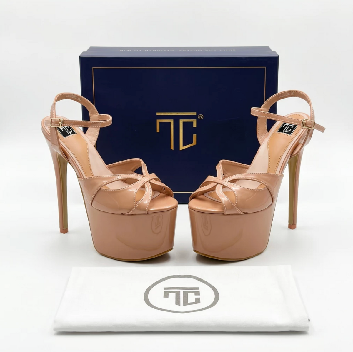 Catwalk Comfy Nude Pageant Heels – EU 35–40