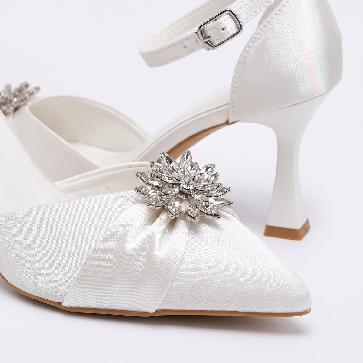 Amore White Bridal High Heels – Crystal Pumps