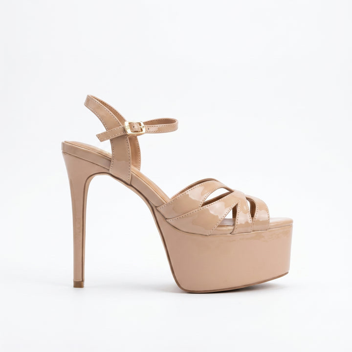 Juliene Nude Platform Pageant Heels – 5.5 Inches