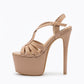 TC finale warm nude color 6.5 inches platform pageant high heels