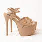 TC Diva Warm nude color 6.5 inch platform pageant high heels