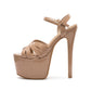 TC Diva Warm nude color 6.5 inch platform pageant high heels