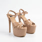 TC Diva Warm nude color 6.5 inch platform pageant high heels