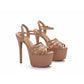 Mubashira 6.5 Inches beige high heels