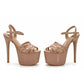 Mubashira 6.5 Inches beige high heels