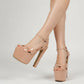 Runway 6.5 inches nude color high heels