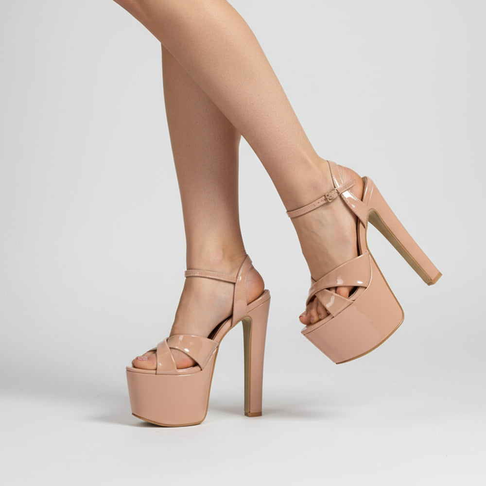 Runway 6.5 inches nude color high heels