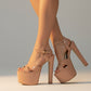 Runway 6.5 inches nude color high heels