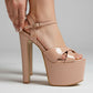 Runway 6.5 inches nude color high heels