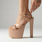 Runway 6.5 inches nude color high heels