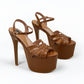 Diva Cocoa Brown 6.5 inches high heels