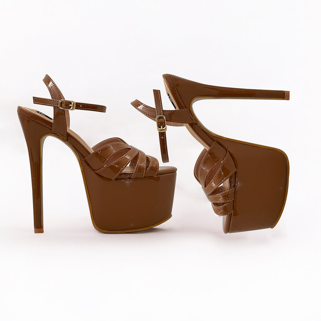 Diva Cocoa Brown 6.5 inches Elegant Pageant high heels