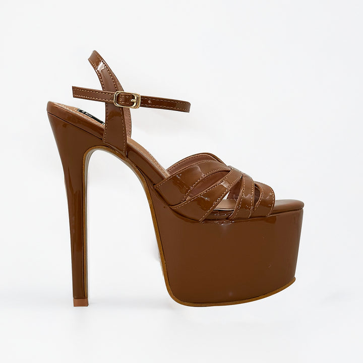 Diva Cocoa Brown Pageant Heels – 6.5 Inches
