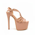 Finale 6.5 inches Nude color platform high heels - Elegant pageant high heels