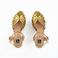 Mubashira Golden 6.5 inches high heels