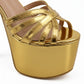 Mubashira Golden 6.5 inches high heels