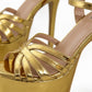 Mubashira Golden 6.5 inches high heels