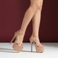 Runway 6.5 inches nude color high heels