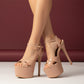 Runway 6.5 inches nude color high heels