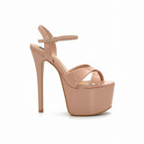 Runway 6.5 inches nude color high heels