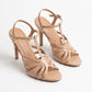 TC Stiletto high heels Nude color 4.5-inch for pageant / parties - Lyndzy Nude Ankle Strap heels