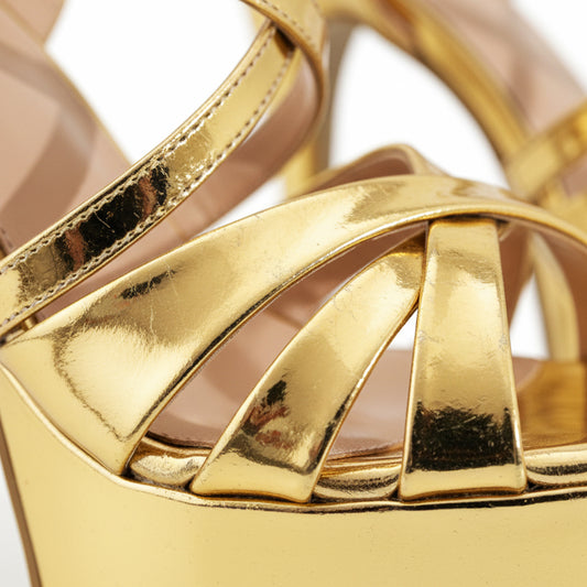 Khajista Golden 6.5 inches high heels