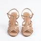 TC Stiletto high heels Nude color 4.5-inch for pageant / parties - Lyndzy Nude Ankle Strap heels
