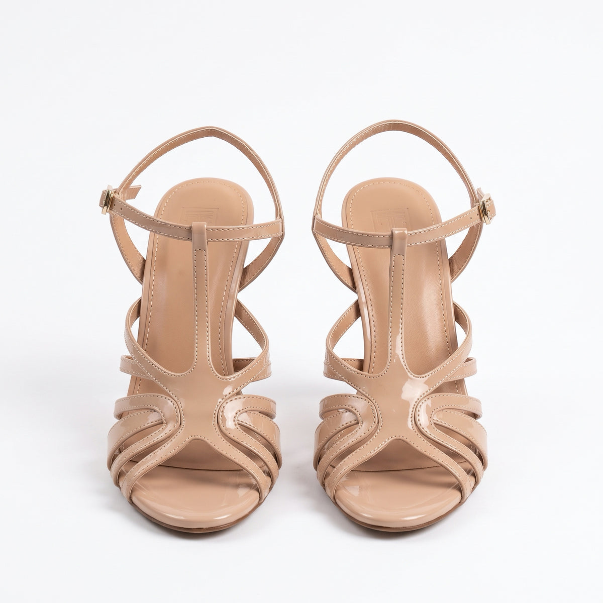 TC Stiletto high heels Nude color 4.5-inch for pageant / parties - Lyndzy Nude Ankle Strap heels