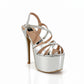 Khajista Silver 6.5 inches high heels