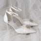 Amore White Bridal High Heels – Crystal Pumps