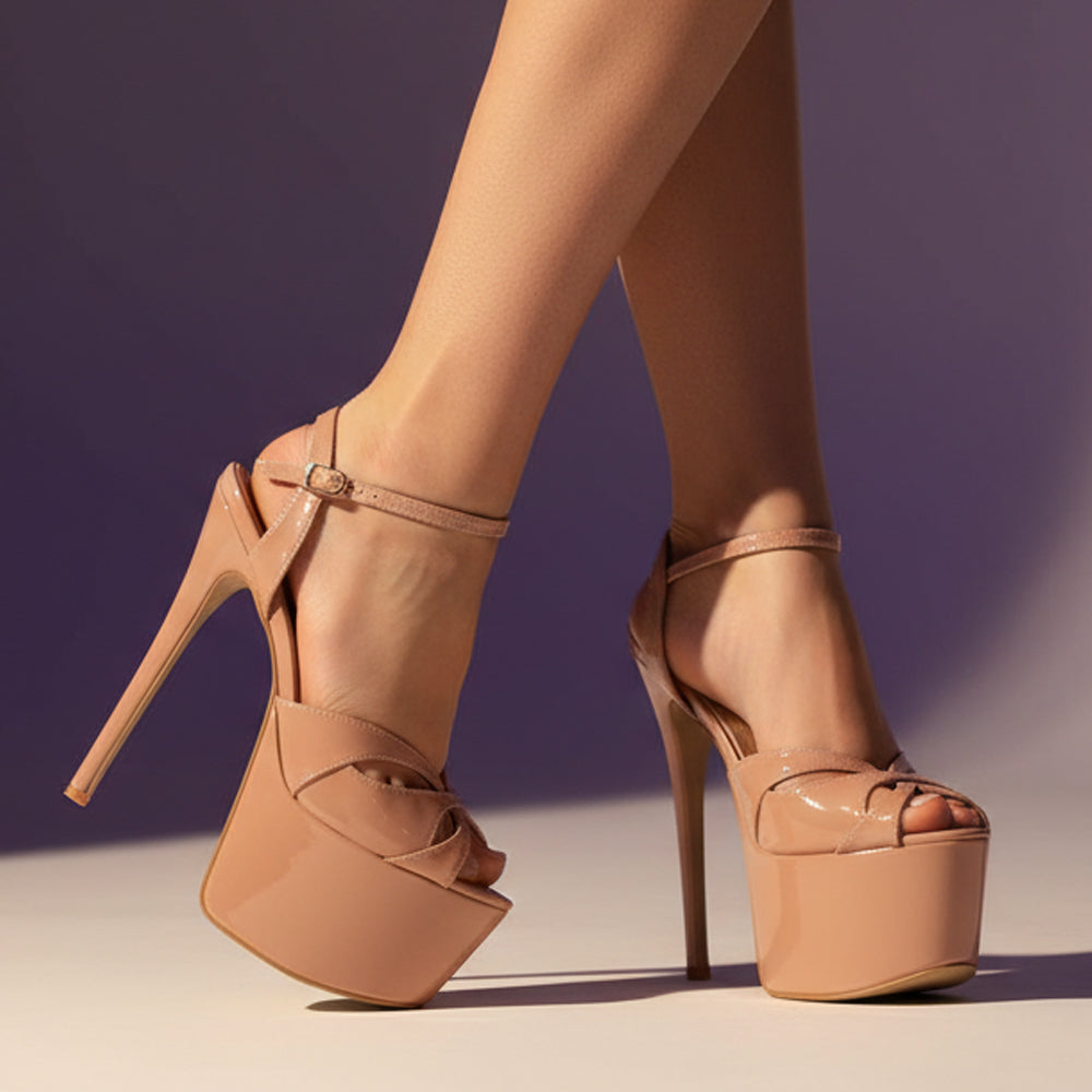 Catwalk Comfy Nude Pageant Heels – EU 41–45