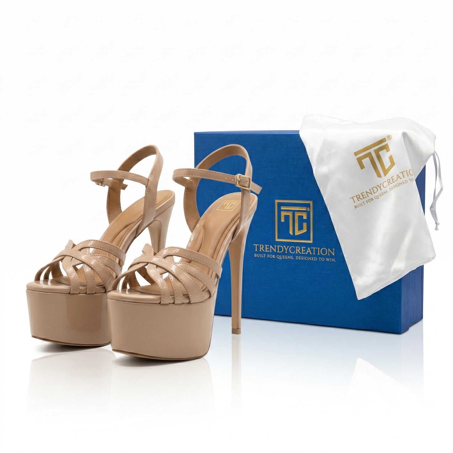 TC platform high heels - Christina by TC pageant high heels 5.5 inches nude color
