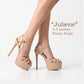 TC platform high heels nude color - Juliene by TC 5.5 inches nude pageant high heels