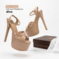 TC Diva Warm nude color 6.5 inch platform pageant high heels