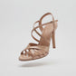 TC 4.5-inch Binibini Women’s Nude Patent High Heel Sandals Cross Strap Open Toe Pageant / Party heels